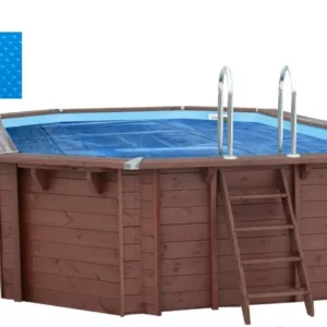 Interline zomerafdekking houten baden 8,40 x 4,90 m ovaal